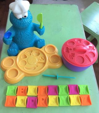 Play Doh Cookie Monster Sesame Street Letter Lunch Alphabet Soup Incomplete Set