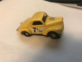 Aurora Yellow Willy’s Gasser Slot Car 1401