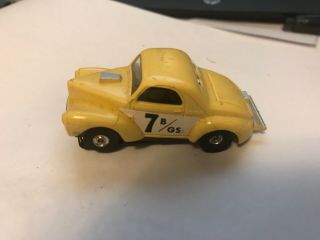 Aurora Yellow Willy’s Gasser Slot Car 1401 2