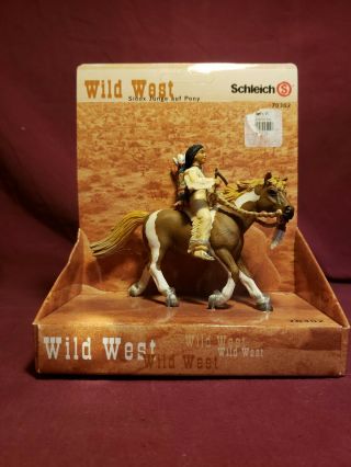 Schleich 70302 - Wild West - Young Sioux Boy On Pony Figure - Nib