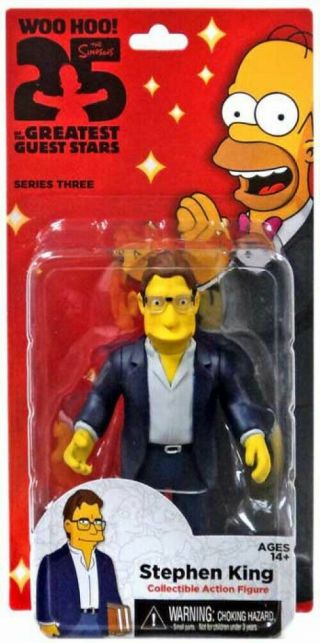 Neca The Simpsons Greatest Guest Stars Series 3 Stephen King Action Figure