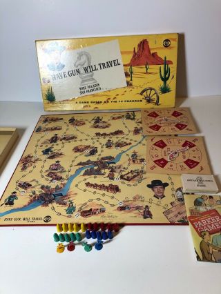 Have Gun Will Travel 1959 Parker Brothers Board Game Complete Cbs Tv Show