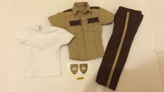Custom 1/6 Scale Police Sheriff Uniform Badge Set The Walking Dead Rick Grimes