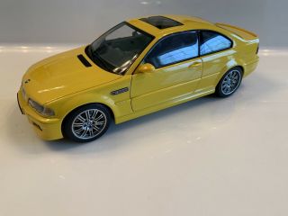 Bmw E46 M3 Rare 1/18 Autoart Phoenix Yellow Diecast