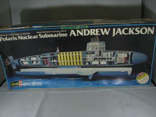 Vintage Revell Polaris Nuclear Submarine Cutaway Model From 1975 - 1/260 Scale