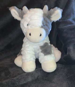 First Impressions Macy’s Baby White & Gray Soft Cow Stuffed Animal Plush Toy Eu