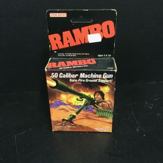 Rambo Figure.  50 Caliber Machine Gun: Vintage 85/86 Nib: Coleco