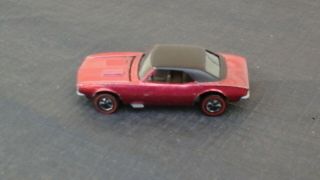 Vintage Hot Wheels Redline - Custom Camaro - 1968 - Usa - Red With Black Top