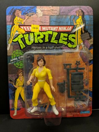 Teenage Mutant Ninja Turtles April O’neil Blue Stripe 1988 Playmates Unpunched