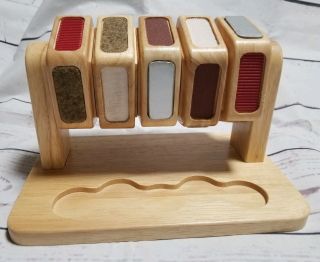 Sensory Therapy Aid Dementia Autism Toy Texture Spinning Block Pre Owned Wooden