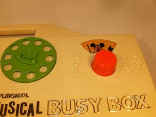 Vintage 1977 Disney Musical Busy Box Activity Center Crib Toy Mickey Mouse,  Goofy 4