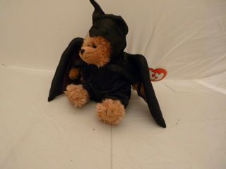 2000 Ty Attic Treasures Beanie Babies Vlad Halloween Vampire Bear W/tags (9 ")
