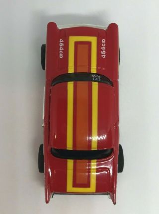 Tyco ' 57 Chevy HO Slot Car Red w/ Yellow & Orange stripe - Pro Stock 7