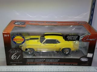 1/18 Hwy61 1969 Chevrolet Baldwin Motion Camaro Yellow With Black Stripes