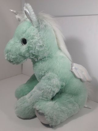 Green Unicorn Pegasus Jumbo Plush Stuffed 25 " Justice Iridescent Horn/wings