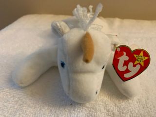 Ty Beanie Baby Mystic The Unicorn 1993 Retired (brown),  With Errors