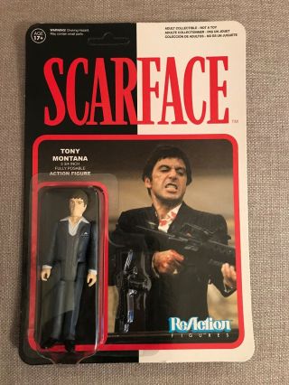 Funko Reaction Scarface Tony Montana 3 3/4 Action Figure Retro Style Al Pacino