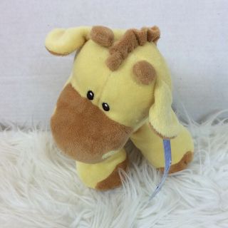 Toys R Us Yellow Giraffe Plush Lovey 8 " Stuffed Animal Toy Brown Polka Dot 2016