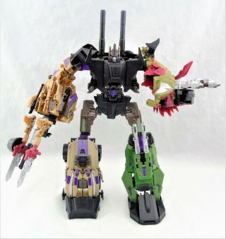 Transformers Fall Of Cybertron Foc Platinum Bruticus Complete W/ Upgrade Kit