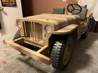 1/6 Scale Us 1940s Wwii Tan Striped Jeep 12” Soldiers Of The World/ Hasbro