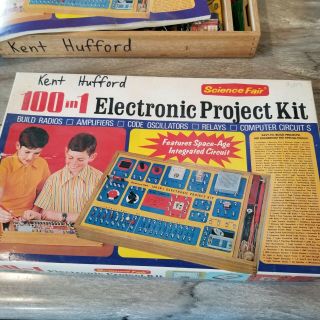 Science Fair 100 In 1 Electronic Project Kit 1972 Cat No 28 - 220 Japan W Box