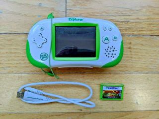 Leap Frog Leapster Explorer Green System With Magic School Bus Dinosaurs Game