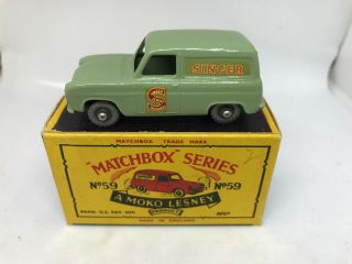 Matchbox Lesney Regular Wheels 59a Ford “singer” Van Spw,  In B5 Box