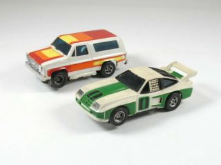 Vintage Aurora Afx Chevy Monza And Blazer Ho Slot Cars
