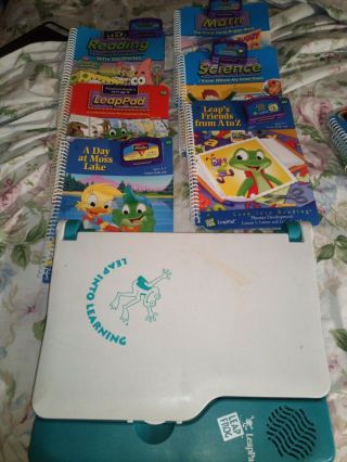 Leapfrog Leappad Learning System With 6 Books And 5 Cartridges