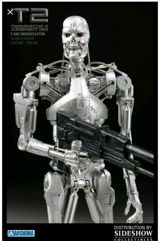 Aoshima Terminator 2 T - 800 Endoskeleton Black Version Die Cast 1/6 Scale