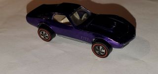 Hot Wheels Redline Purple Custom Corvette Sweet 16 Not Restor
