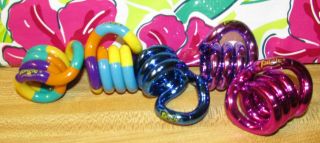 5 Tangle Jr.  Puzzle Toys 2 Multi Color,  3 Metallic - Blue,  Purple,  Pink