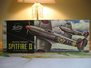 1955 Vintage Lindberg 1/48 British Pursuit Spitfire Ii 518 - 79 (first Issue)