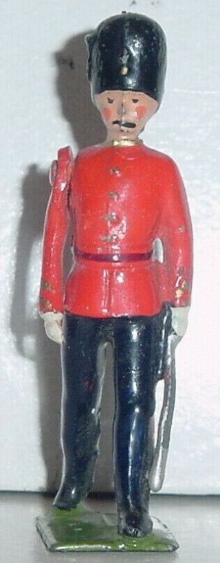 Pre - War Britains 1930s Lead,  Royal Welsh Fusilier Officer Marching,  From Set 74