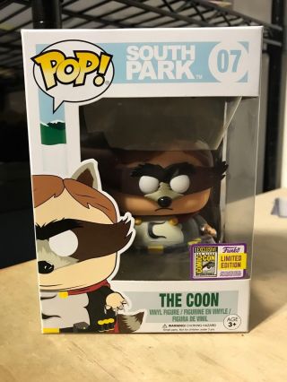 Funko Pop The Coon South Park 07 San Diego Comic Con W/ Sticker [box Damage]