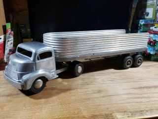 Smith Miller Smitty Toys Gmc Silver Grey Tractor Trailer Vintage 1950 