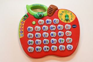 Vtech Alphabet Apple Learning Interactive Game Phonics Time Counting Memory
