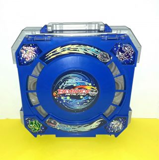 2010 Beyblade Metal Fury Battle Arena Blue Carrying Carry Case