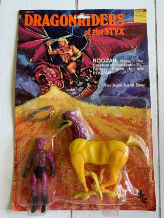 Nos Rare 1983 Dragonriders Of The Styx Roozan W/ Action Figure Rider 80’s Dfc