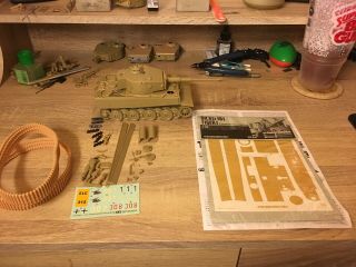 1/35 German Tiger Built Tamiya Parts Ready Too Paint Only