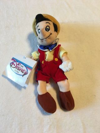 Pinocchio Mini Bean Bag Plush Disney Store Stuffed Animal Toy 8 "