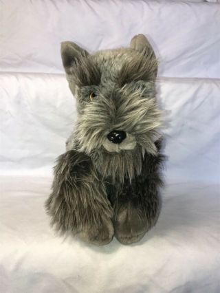 Toys R Us Gray Schnauzer Dog Plush 9” Tall Stuffed Animal Toy