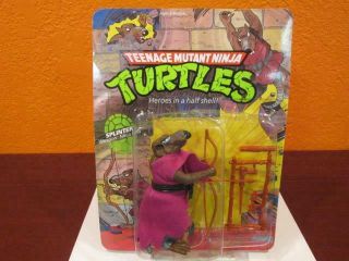 1988 Teenage Mutant Ninja Turtles Tmnt Splinter Figure 10 Back Moc Unpunched