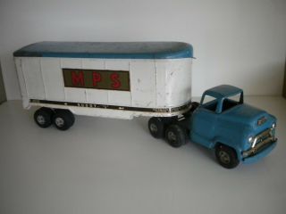Vintage Buddy L Semi Truck M.  P.  S.  Big 27 In Long 6 1/2 In Wide Gd Cond.  Gmc