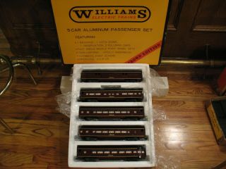 Williams 2800 Crown Edition O Gauge N&w Aluminum Passenger Set