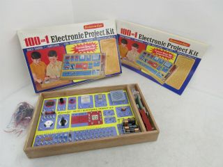 Vintage Science Fair 100 In 1 Electronic Project Kit 28 - 200 Japan W/ Accessories