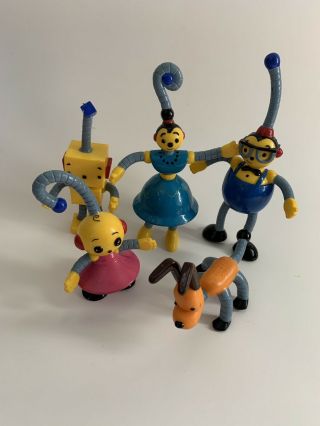 Rolie Polie Olie Family Set Of 6 Bendable Characters 2004 Disney Store