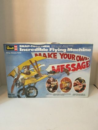 Revell Snap - Together Incredible Flying Machine Make Your Own Message Kit Vintage