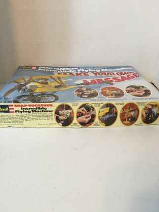 Revell Snap - Together Incredible Flying Machine Make Your Own Message Kit VIntage 5