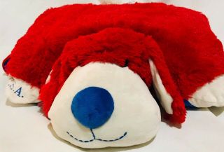 Usa Pillow Pets Patriotic Dog Large 18” Stuffed Animal Plush Red White Blue